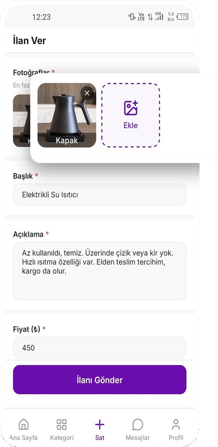 uygulama ekranı